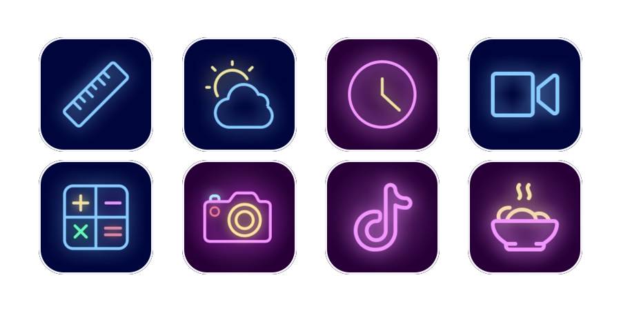 neon App Icon Pack[AmaeuU4k1kv41dPP5YeV]