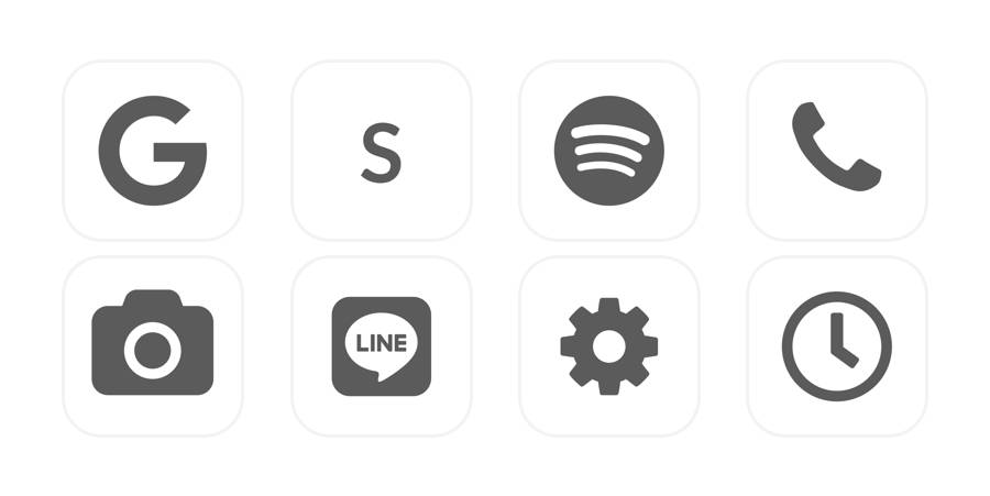 シンプル Pack d'icônes d'application[cjhDAlXQjcKwFmDonpA1]