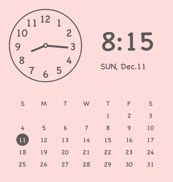 時計とカレンダー時計ウィジェット[ILlyISqn2ucLjofBfYU7]