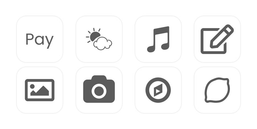 シンプル App Icon Pack[4SnARwe05tOV3VttYrLE]