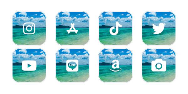 summer ocean App Icon Pack[6qc0msktJR18CxvgAvnT]