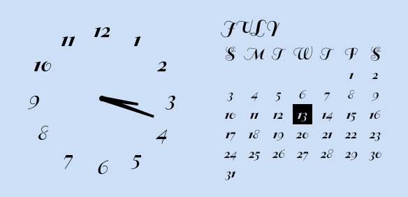 時計とカレンダー時計ウィジェット[QA5FEXjNplnNpTQQRKsw]