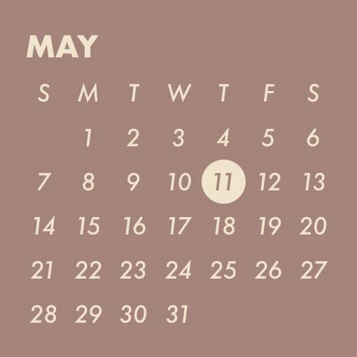 Brown Calendar Kalendarz Pomysły na widżety[SVrPrQc6dXjzaEjJflvy]