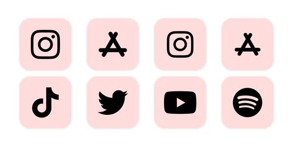 simple pink Pakiet ikon aplikacji[hjm8yrTjH1VDo6ZzR1zw]