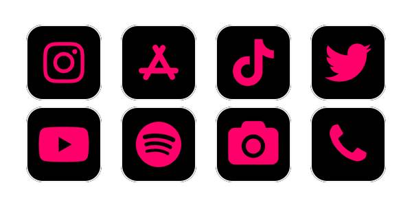 hot pink App Icon Pack[X0qTUFkRUhm8SjslbhGg]