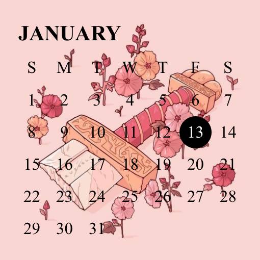 pink Calendar ปฏิทิน แนวคิดวิดเจ็ต[C4FgwYdahUnV28KAn4ro]