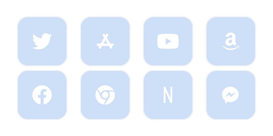 Pastel Blue Pacchetto icone app[7spJ06u67SjwojycEJxr]