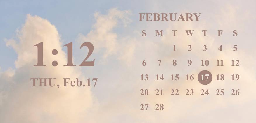 sky widget☁️x brown beige Kalender Ide widget[5DE305arxJaHYuB0lj8F]