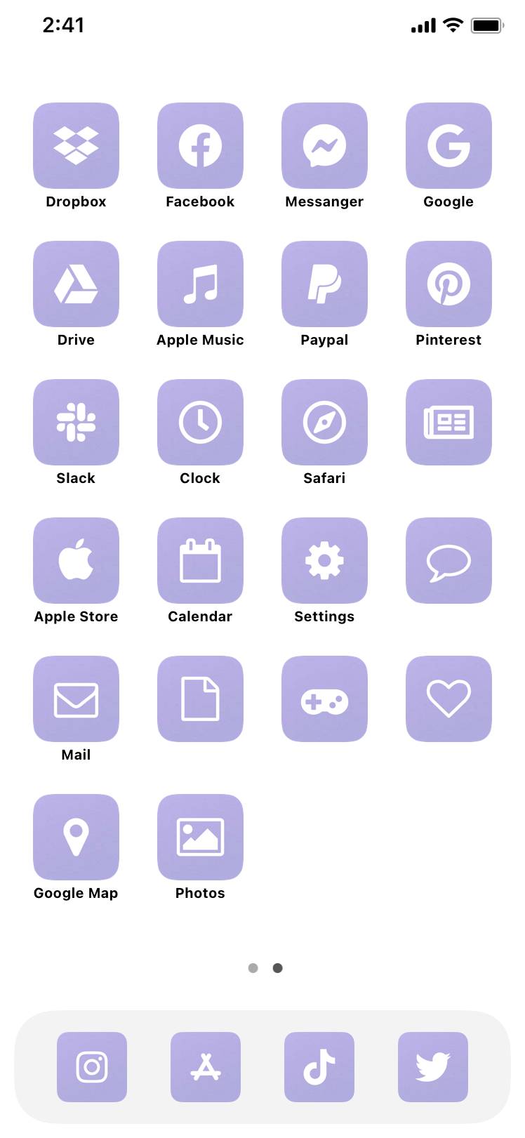シンプル💜Home Screen ideas[VSeW7y11nvopX9viTAb2]