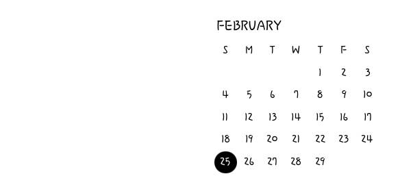 Simple Calendar Widget ideas[qtaBiJIdr85O3NlUIOPk]