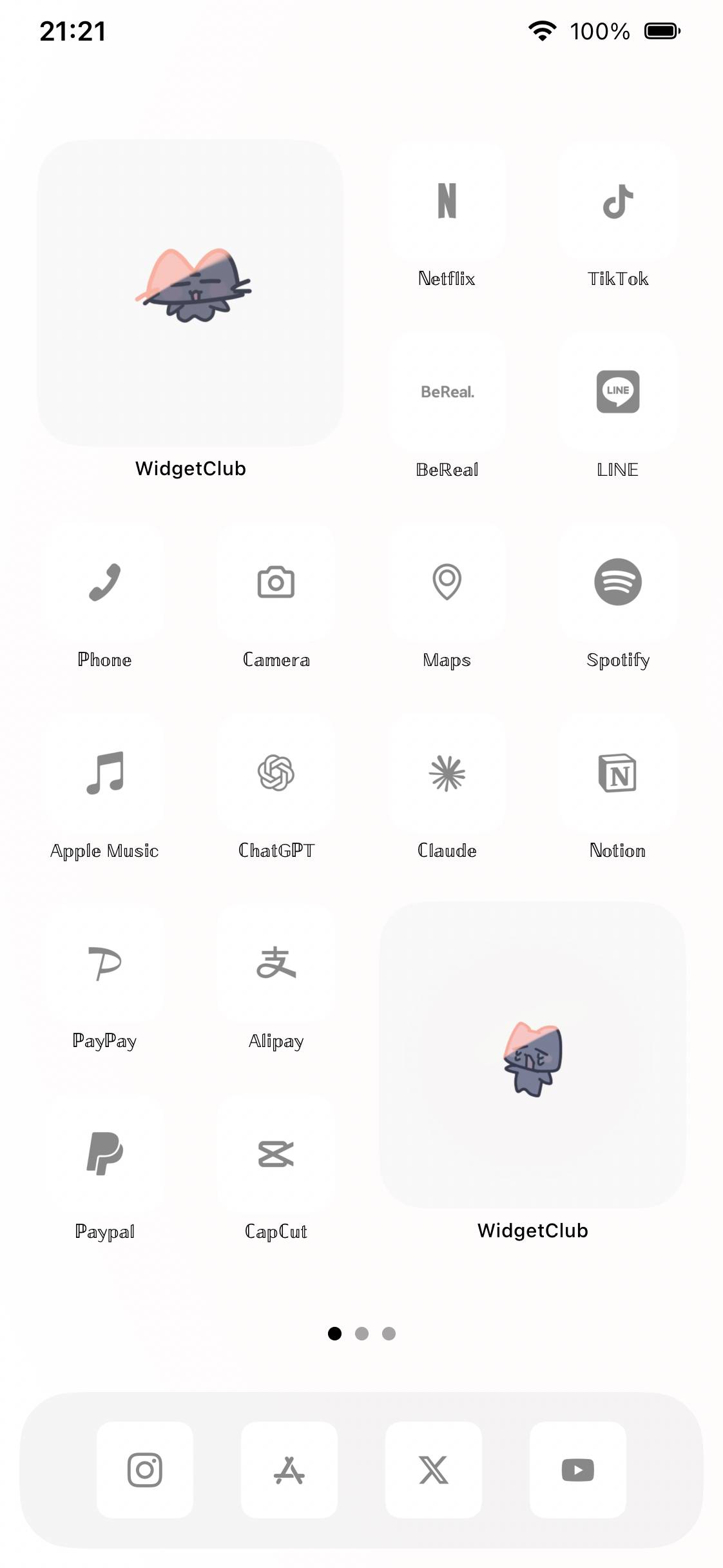 シンプル🤍Home Screen ideas[En5Cur77GhYaDEbQ2Wr6]