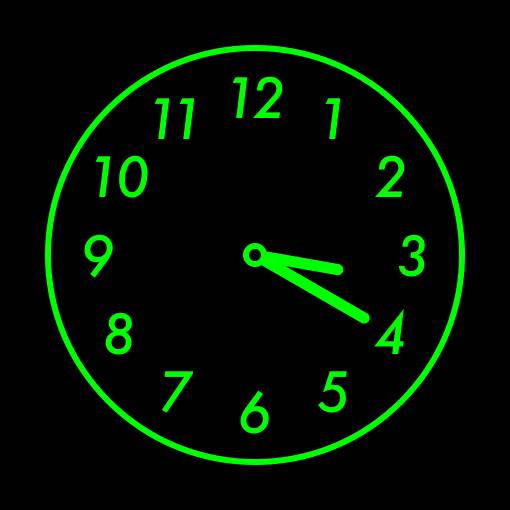Green neon widget時計ウィジェット[oBTlzPXNN38FYP6Xq9pQ]