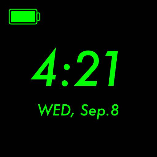 Green neon widget Vrijeme Ideje za widgete[AMOg8oZLbby79IrllkvB]
