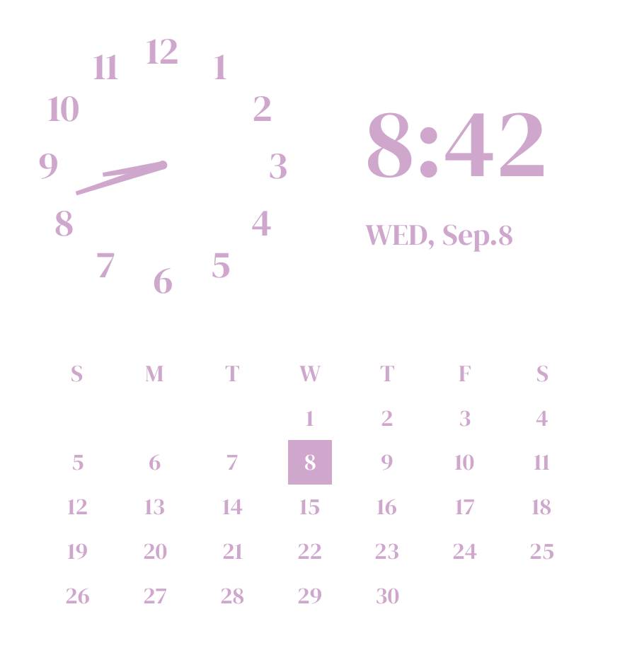 Purple pink vintage widget時計ウィジェット[7HG6rrgZmfdNn9yKdxTw]