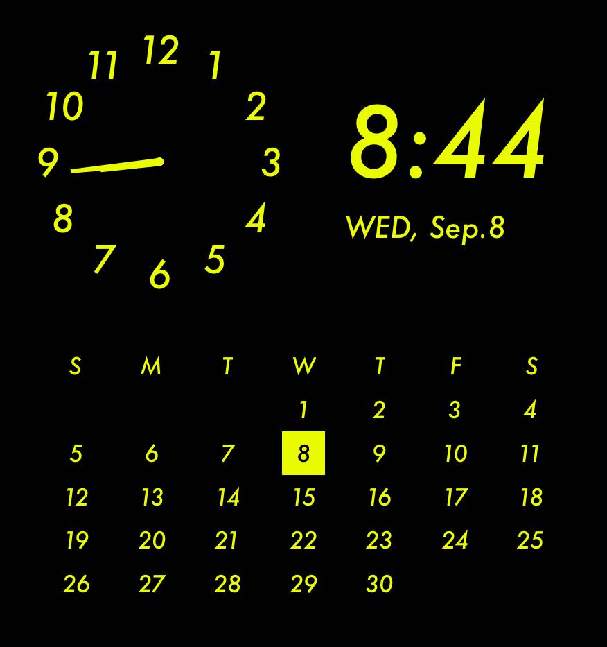 Yellow neon widget Reloj Ideas de widgets[NY1FblpF7OnlEhaXgCpr]