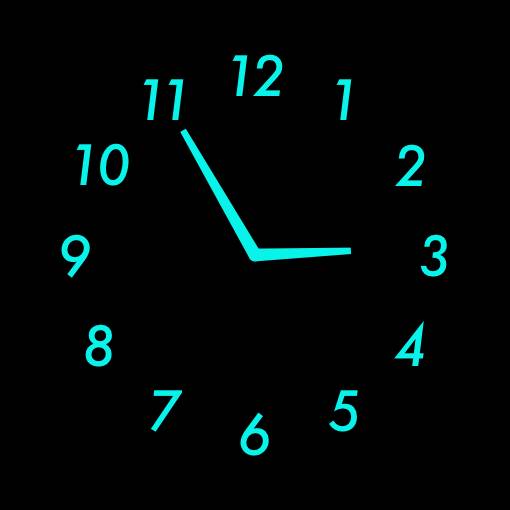 Blue neon widget ساعة أفكار القطعة[K6emODosqqaDRY5oUMfW]
