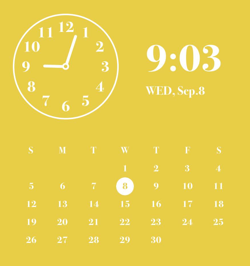 Autumn yellow widget Uhr Widget-Ideen[LWiAyjg7Qp1wgfU2i5dM]