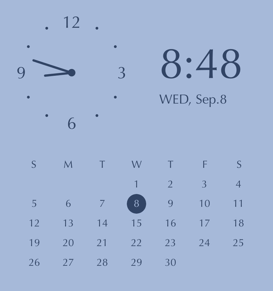 Sophisticated blue widget Clock Widget ideas[cHBtfakC7TQsrO3IwhmG]