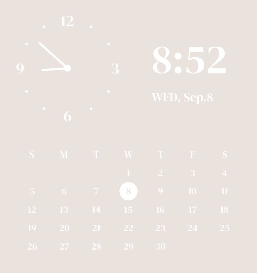 Soft beige widgets Reloj Ideas de widgets[aPE5DbJCBQAYtdXtnPhz]