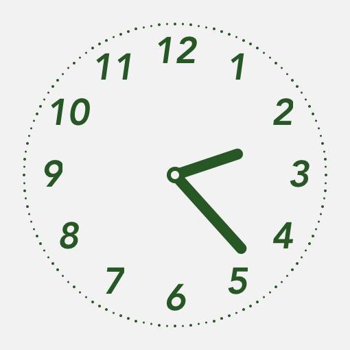 Dark green gray widget ساعة أفكار القطعة[TIEML3C5AQB4EUKpdNKT]