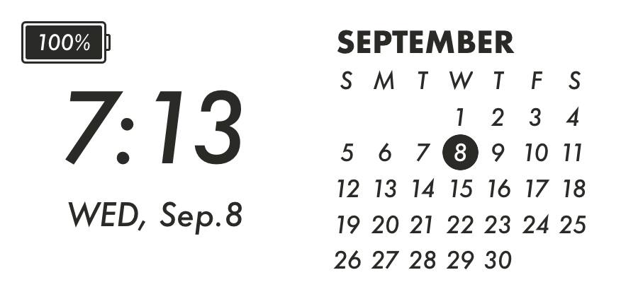 Cool white & black widget Календар Идеи за джаджи[D2s5DvE05OibFeWHT359]
