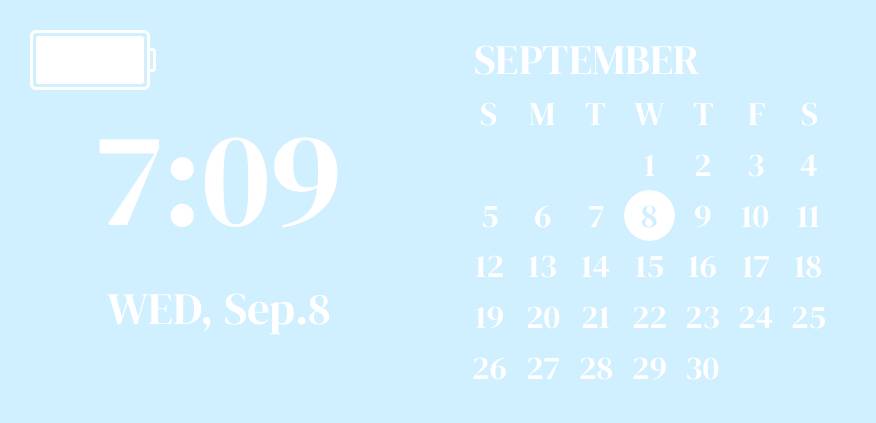 Sky blue widget Календар Идеи за джаджи[3PVuCmaexjfCQq3fIEoR]