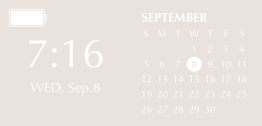 Soft beige simple widgets Kalendarz Pomysły na widżety[FpVK9qlAkQGULucEini8]