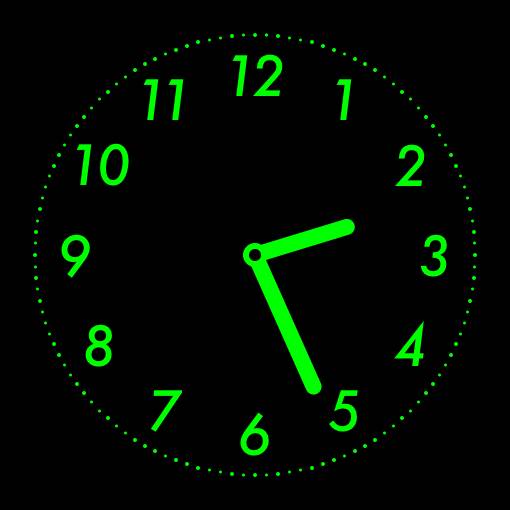 Green neon widget時計ウィジェット[OEmGEydtWsVJvOpny7S9]