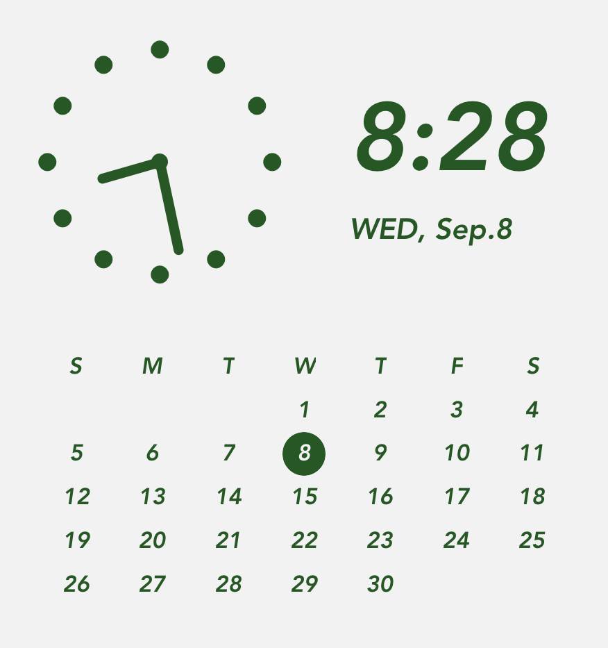 Dark green gray widget นาฬิกา แนวคิดวิดเจ็ต[9VAbTfhGmac3fxKRzGuN]