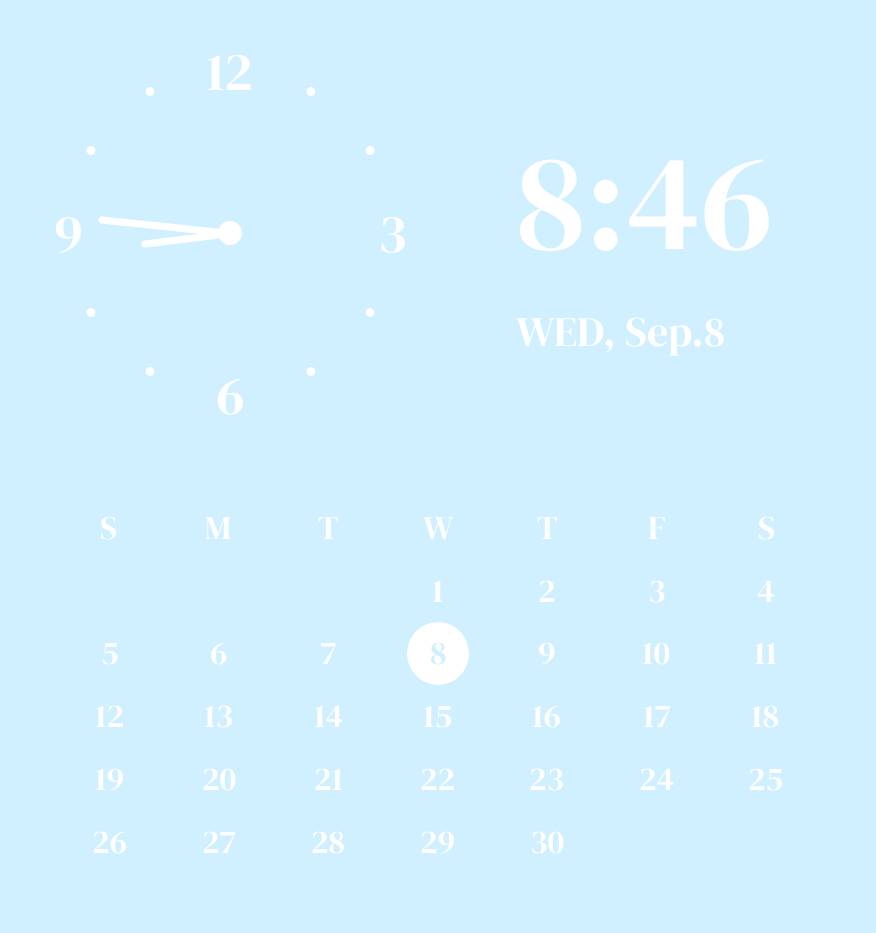 Sky blue widget นาฬิกา แนวคิดวิดเจ็ต[unuKxt4N4mncMTX21kSy]