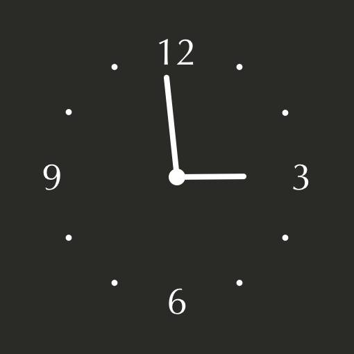 Sophisticated black widget ساعة أفكار القطعة[F1bb0Pn6hoSzp8YOXqgE]