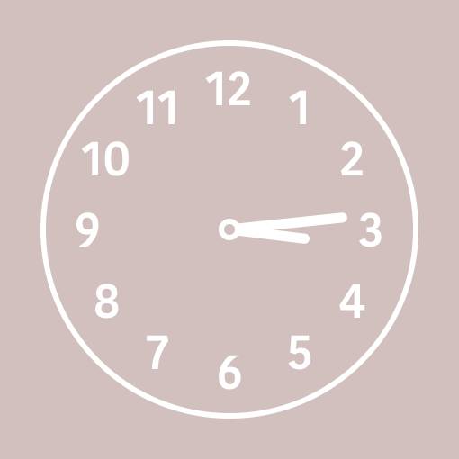 Neutral pink pop widget Uhr Widget-Ideen[Nax44UR5JqiOkcktUyiq]