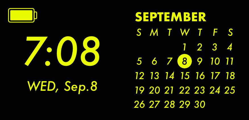 Yellow neon widget Kalender Widgetidéer[xJiRnRKcqaEgIJJXQQ8K]