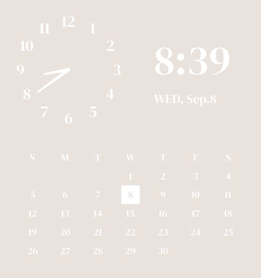 Soft beige widgets Reloj Ideas de widgets[mmiqyExd137BH4qiiAaM]