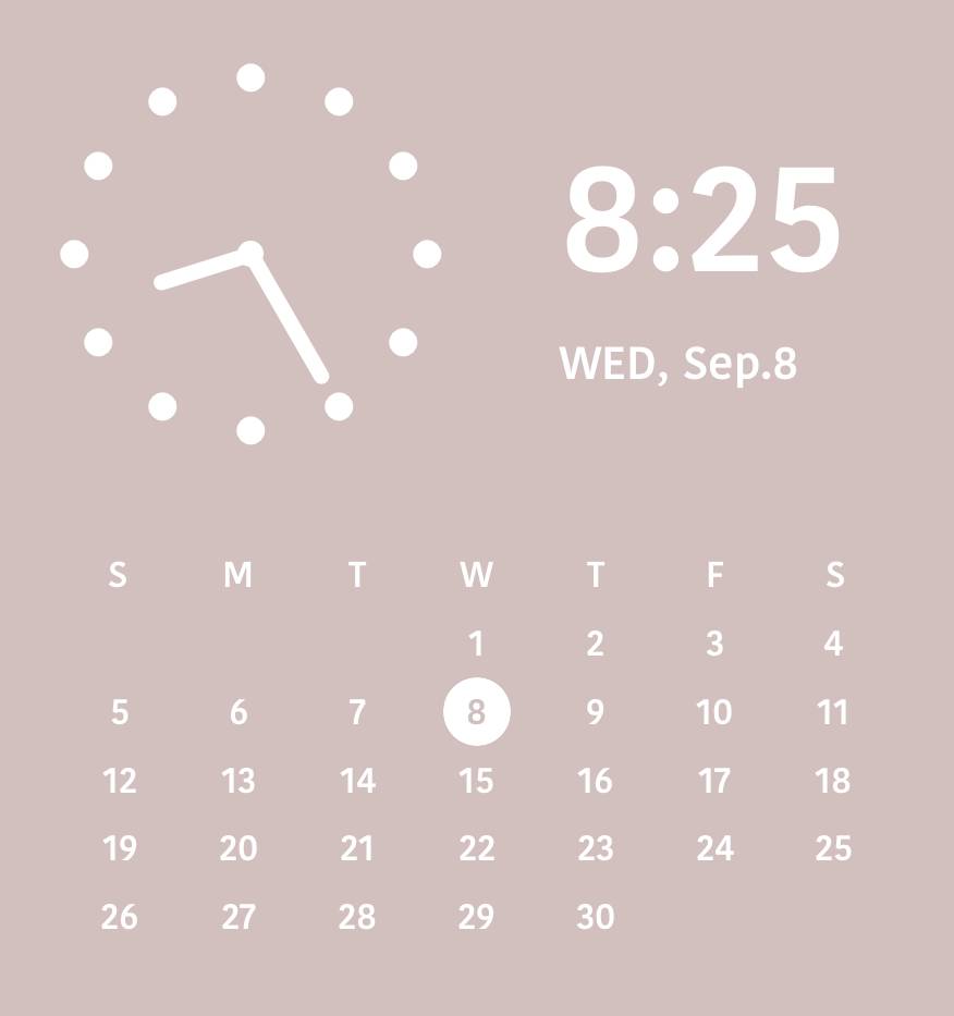 Neutral pink pop widget Clock Widget ideas[l1VXT6W7hjFLfObch1Y3]