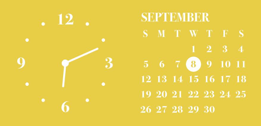 Autumn yellow widget Годинник Ідеї для віджетів[i0wB2lxo1yUY5YUXl58y]