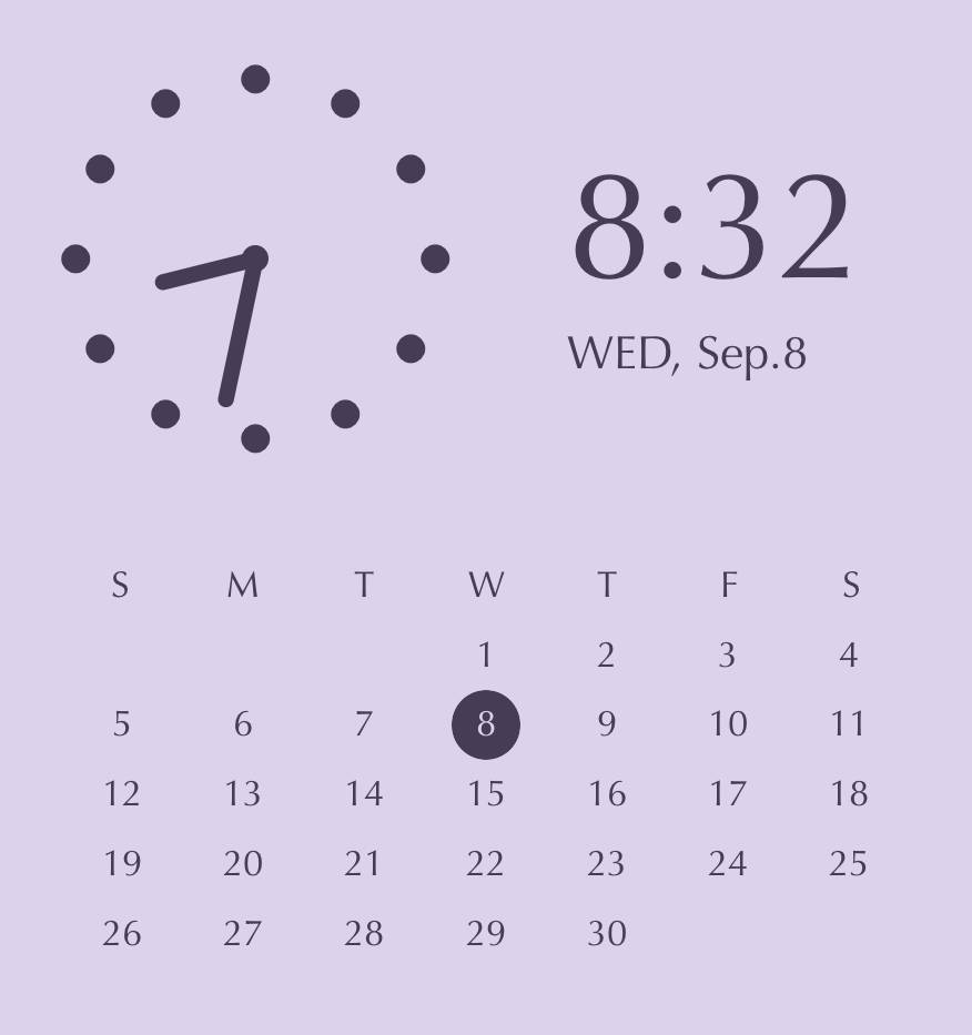 Purple pastel widget Clock Widget ideas[fYdaEiDkAD4J7PQ70Yhc]