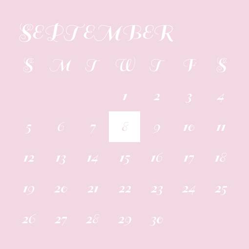 Powder pink widgets Календар Идеје за виџете[LLYn8nBmTCl7IgwAHhWF]