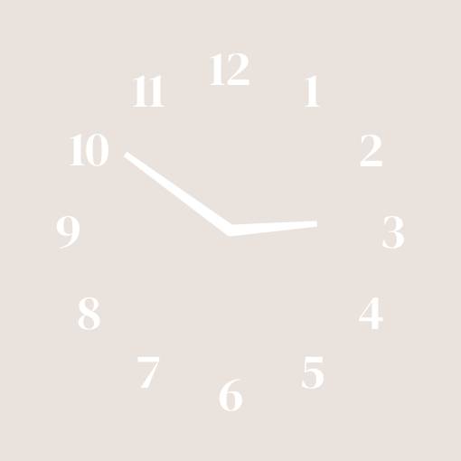 Soft beige widgets ساعة أفكار القطعة[wP5DsVVEm5zXTlqra5qe]