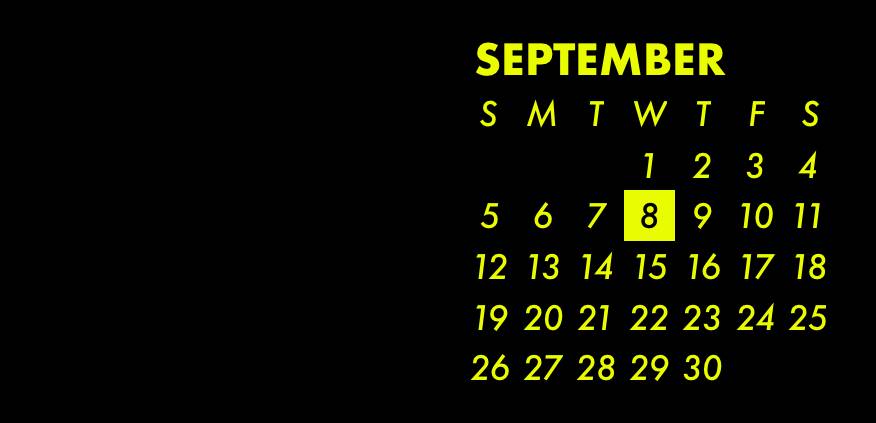 Yellow neon widget Calendario Ideas de widgets[2ronHjk9P3ztGkeNFTok]