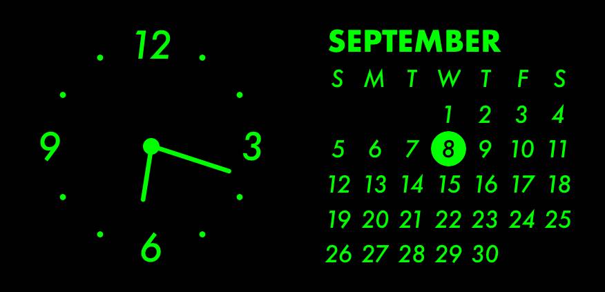 Green neon widget Horloge Idées de widgets[dWiMoxLDSpoFhAUV2SY2]