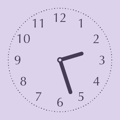 Purple pastel widget時計ウィジェット[fEC9n8TdAH2MDP6JYX4F]