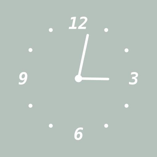 Neutral leaf elegant widget Horloge Idées de widgets[ng3J46lPsOtj38s04MEa]