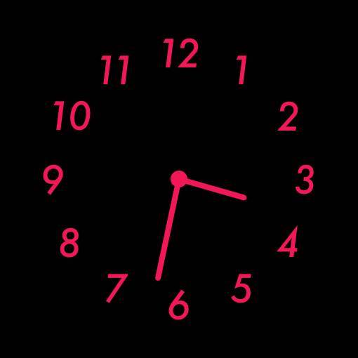 Pink neon widget ساعة أفكار القطعة[xj9qlFGmpOBbBwDPf1HY]