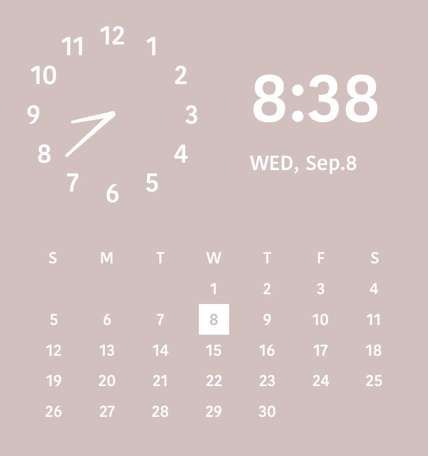 Neutral pink pop widget Horloge Idées de widgets[1BRiVPNEieRbRA01HuiO]