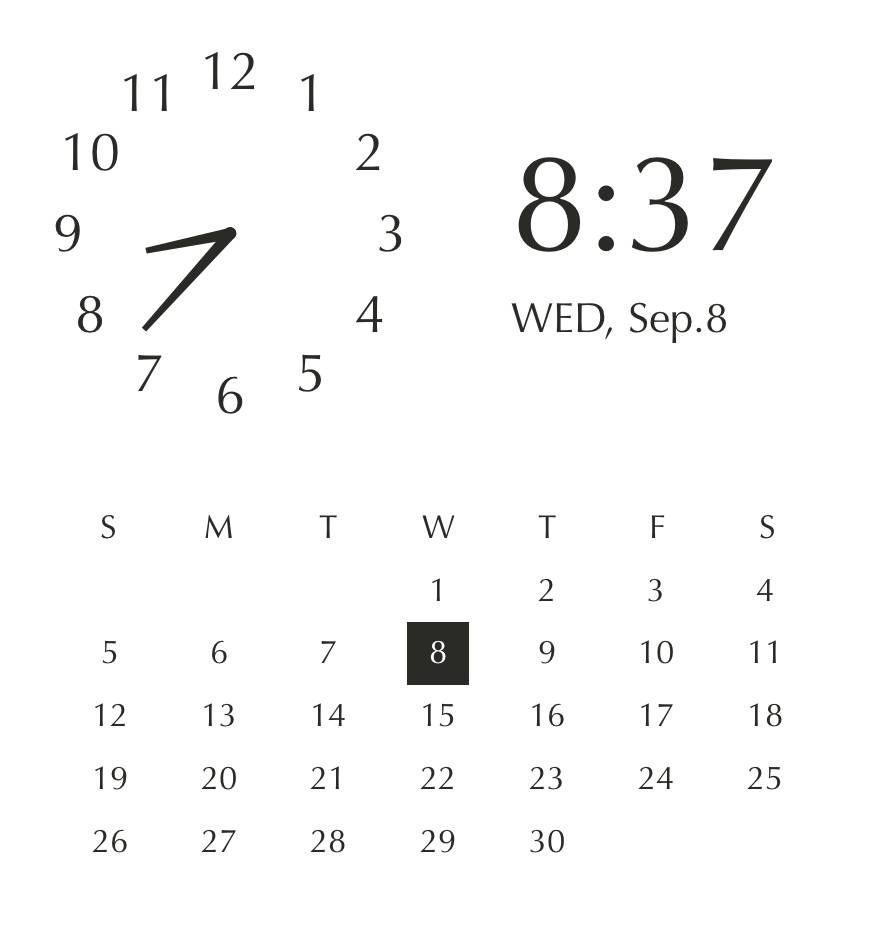 Smart white & black widget Годинник Ідеї для віджетів[1GsmXsIcbtYCFcUmvTml]
