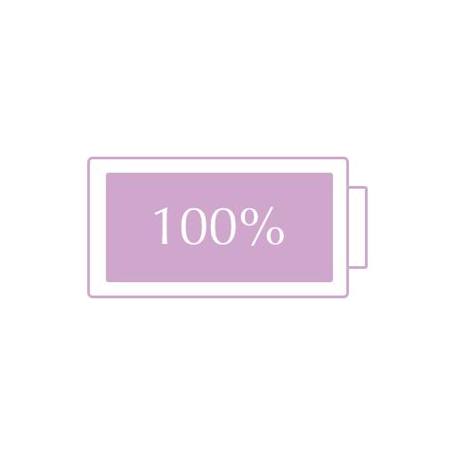 Purple pink elegant widgetバッテリーウィジェット[7EZT1rYxxlgA4D3LaSCR]
