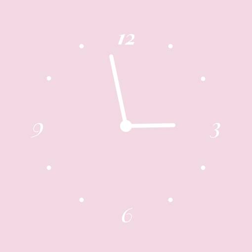 Powder pink widgets Uhr Widget-Ideen[IrlMn7w6vecFeaMKkdUH]