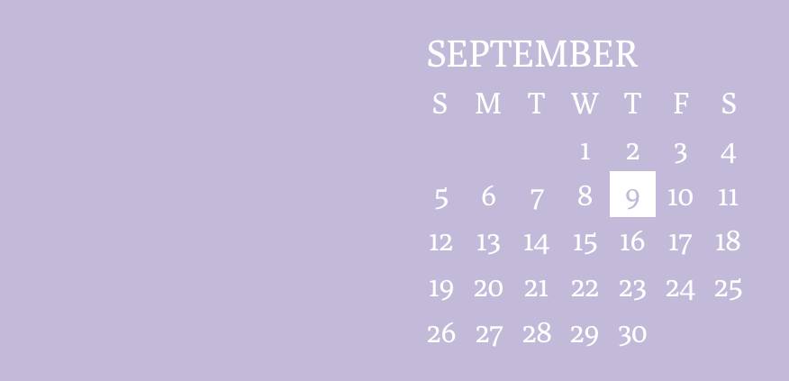 Soft purple widgets Calendario Idee widget[PffgYHQnNR5OmdGBrbsa]