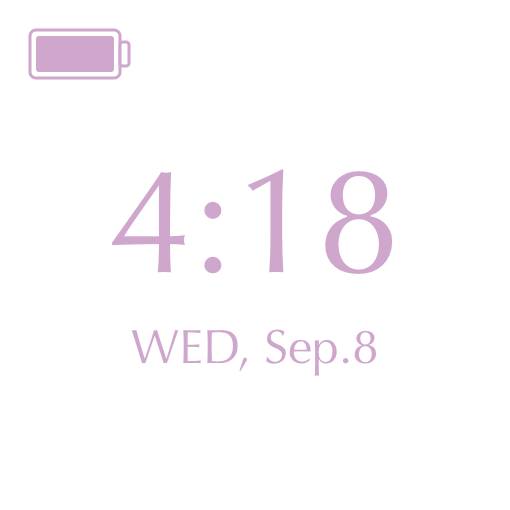 Purple pink elegant widget Temps Idées de widgets[GVfNzW8vCkrFrRNG10uS]